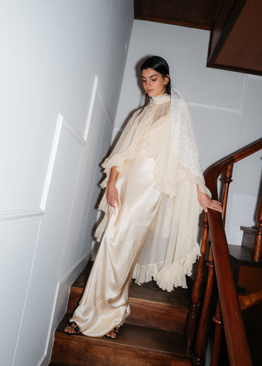 Matadero Silk Chiffon Cape - Théoro