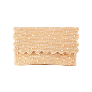 Tiana New York Bridgerton bag in coffee pearl beading at Mae Bridal, hand beaded bridal handbag, pearl wedding bag