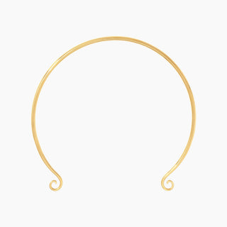Heaven Mayhem Bruma Choker in gold tone at Mae Bridal, bridal statement necklace, sculptural bridal jewelry, Santa Monica bridal