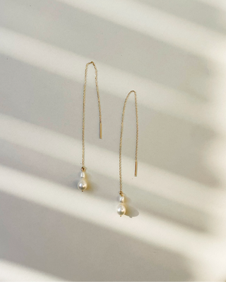 Storai Le Perla pearl drop earrings at Mae Bridal, bridal jewelry, wedding earrings