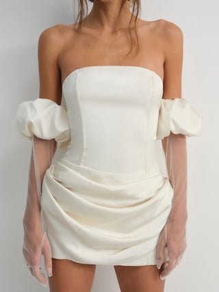 For Love & Lemons Serena tulle gloves at Mae Bridal, bridal gloves, wedding gloves