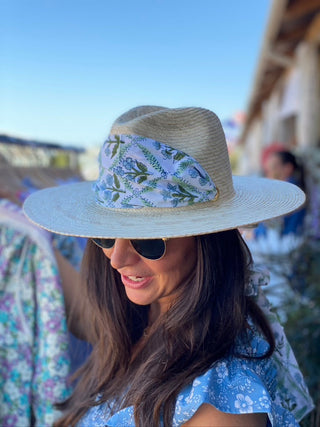 Zinnia Sun Hat - Wide & Short Lace Eyelet Ribbon