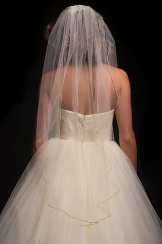 1602 Fingertip Beaded Veil