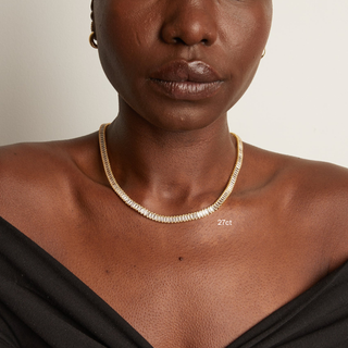 Lab Grown White Sapphire Baguette Tennis Necklace