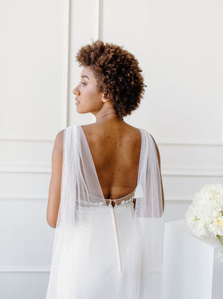 English Net Bridal Cape