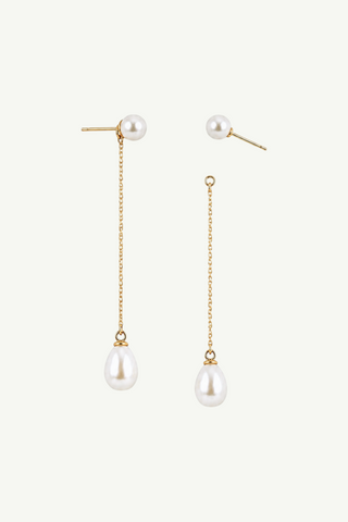 2 in 1 Pearl Strand Earrings