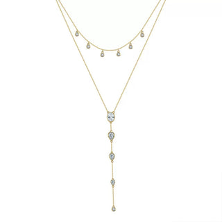 Drop Link Layer Y Necklace