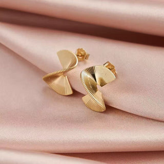 Twisted Fan Stud Earrings