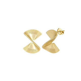 Twisted Fan Stud Earrings