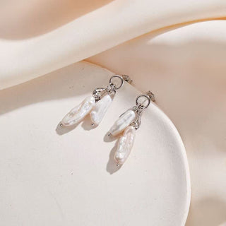 Baroque Pearl Cluster Drop Earrings
