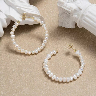 Mini Pearl Bead Hoop Earrings