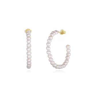Mini Pearl Bead Hoop Earrings