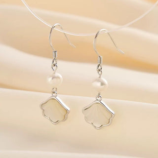 Mother-of-Pearl Shell Drop Earrings