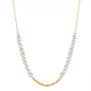 Nugget Bead Pearl Necklace