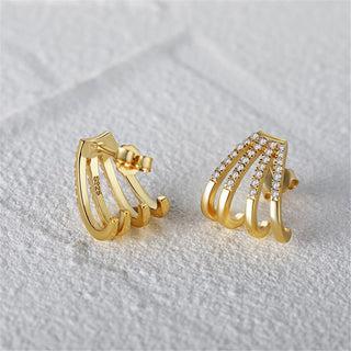 Radiant Fan Curve Earrings