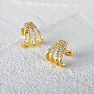 Radiant Fan Curve Earrings