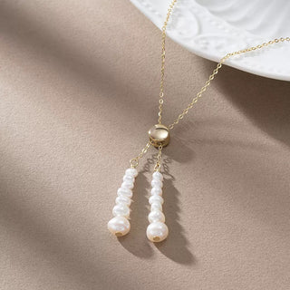 Pearl Tassel Y Necklace