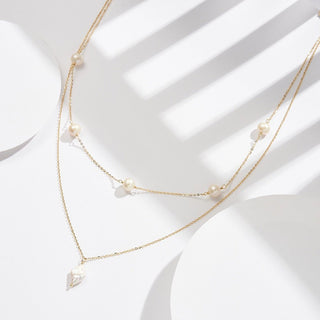 Pearl Drop Lariat Necklace, Long
