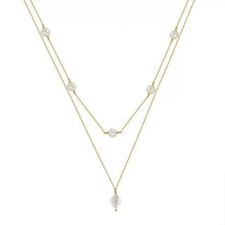 Pearl Drop Lariat Necklace, Long
