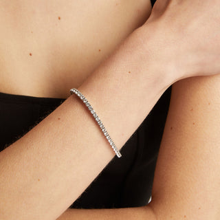 Unbreakable Lab Grown White Sapphire Tennis Bracelet
