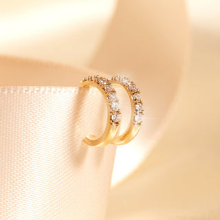 Diamond Huggie Earrings