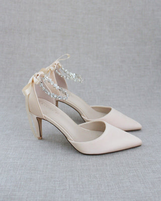 Evening Pumps with Amaryllis Crystal Strap