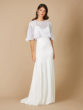 Gilly Boho Beaded Pull-On Bridal Capelet | 51100