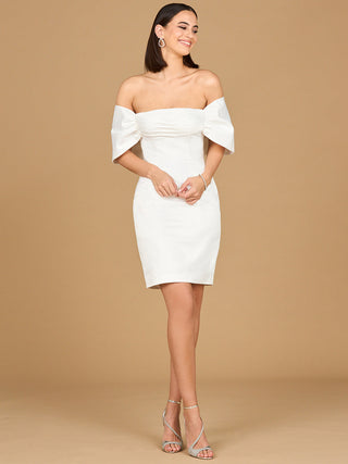 Off Shoulder Bridal Short with Bow
