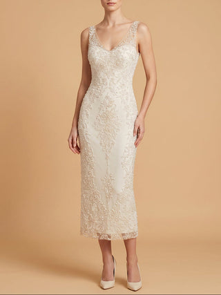 Lara Beaded V-Neck Midi Dress | 51237
