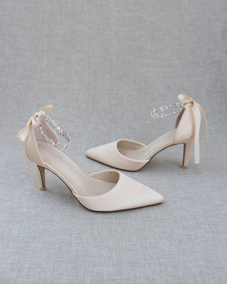 Evening Pumps with Amaryllis Crystal Strap