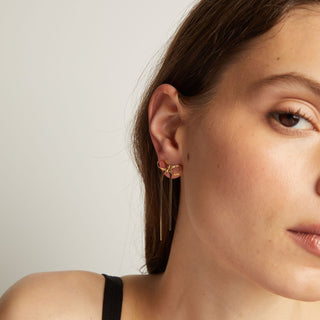 Mini Herringbone Bow Earrings