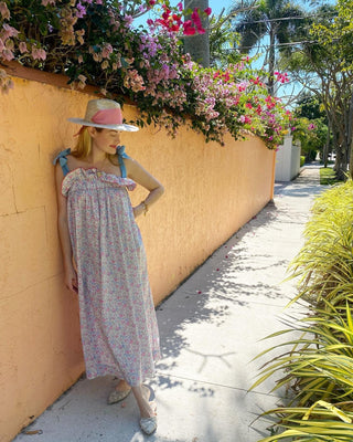 Zinnia Sun Hat - Wide & Short Lace Eyelet Ribbon