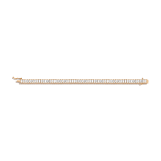 Lab Grown White Sapphire Baguette Tennis Bracelet