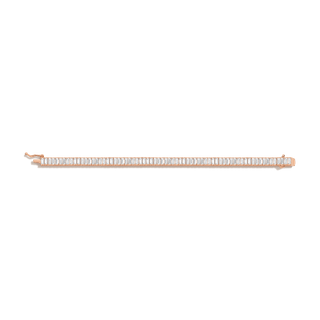 Lab Grown White Sapphire Baguette Tennis Bracelet