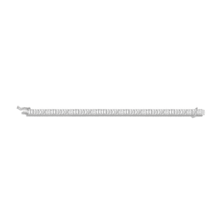 Lab Grown White Sapphire Baguette Tennis Bracelet