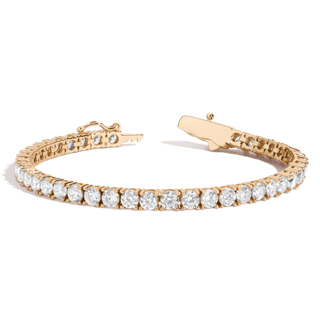 Lab Grown White Sapphire Tennis Bracelet