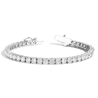 Lab Grown White Sapphire Tennis Bracelet