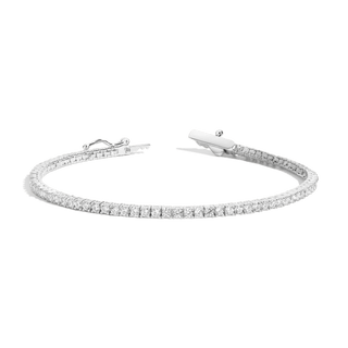 Lab Grown White Sapphire Tennis Bracelet