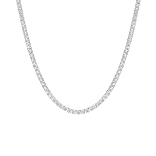 Lab Grown White Sapphire Tennis Necklace - 22ct