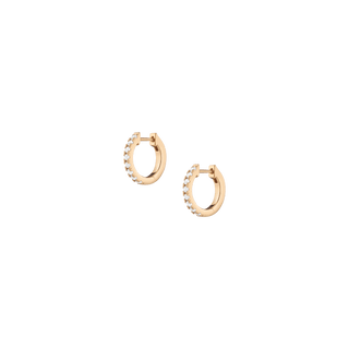 Lab Grown White Sapphire Huggie Earrings