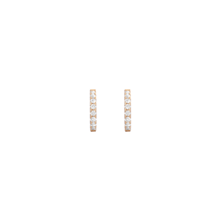 Lab Grown White Sapphire Huggie Earrings