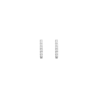 Lab Grown White Sapphire Huggie Earrings