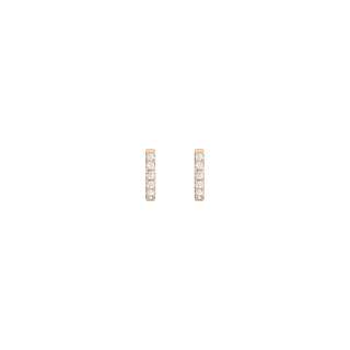 Lab Grown White Sapphire Huggie Earrings