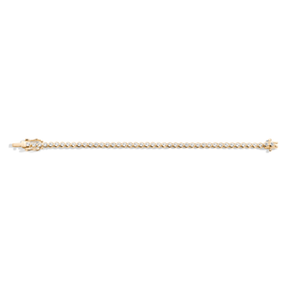 Lab Grown White Sapphire Bezel Tennis Bracelet