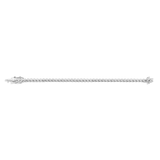 Lab Grown White Sapphire Bezel Tennis Bracelet