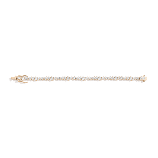 Lab Grown White Sapphire Mixed Shape Tennis Bracelet
