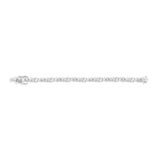 Lab Grown White Sapphire Mixed Shape Tennis Bracelet