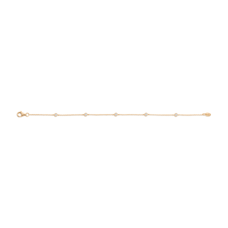 Lab Grown White Sapphire Station Bracelet