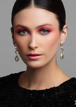 Bridal earrings at Mae Bridal, the Ariel Taub Lacey Crystal Twist Earrings