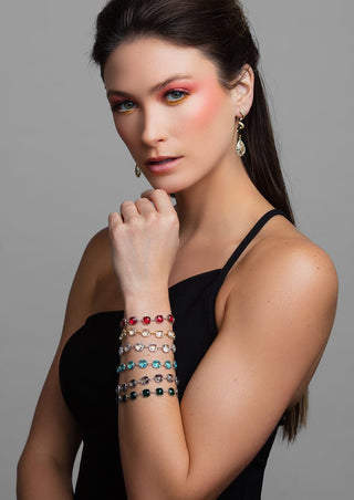 Ariel Taub Lacey Crystal Twist Earrings, wedding earrings at Mae Bridal